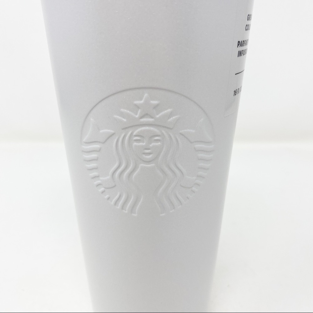 STARBUCKS Pearl White Shimmer Stainless Steel Cold Brew Tumbler - Picture 9 of 11
